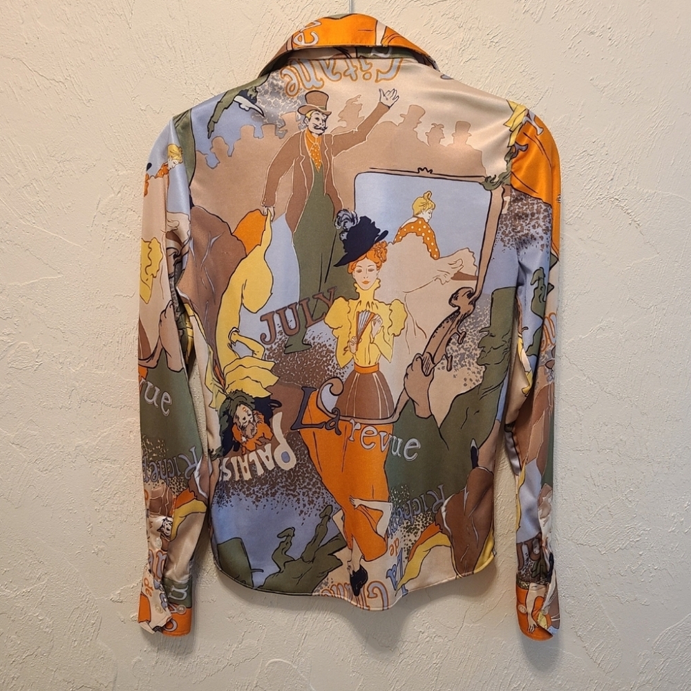 Vintage 70s Sears Jr. Toulouse-Lautrec Moulin Rouge Shirt - Picture 8 of 13